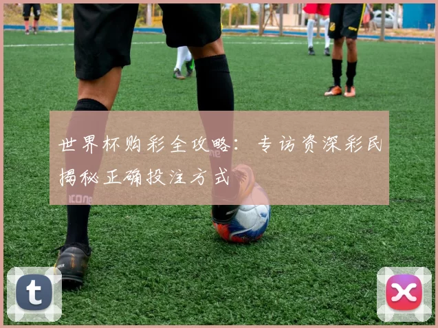 世界杯购彩全攻略:专访资深彩民揭秘正确投注方式